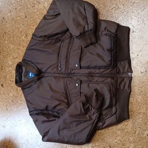 Arctic Circle Vintage Brown Bomber Style Winter Jacket Men's XL